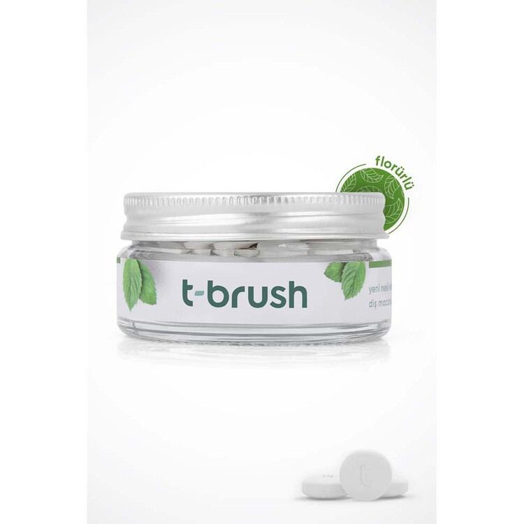 T-Brush - T-Brush Nane Aromalı Florürlü Diş Macunu 90 Tablet