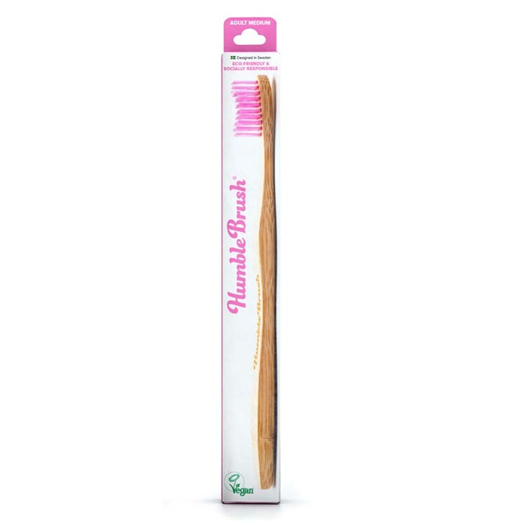 Humble Brush - The Humble Co Yetişkin Diş Fırçası Medium - Pembe