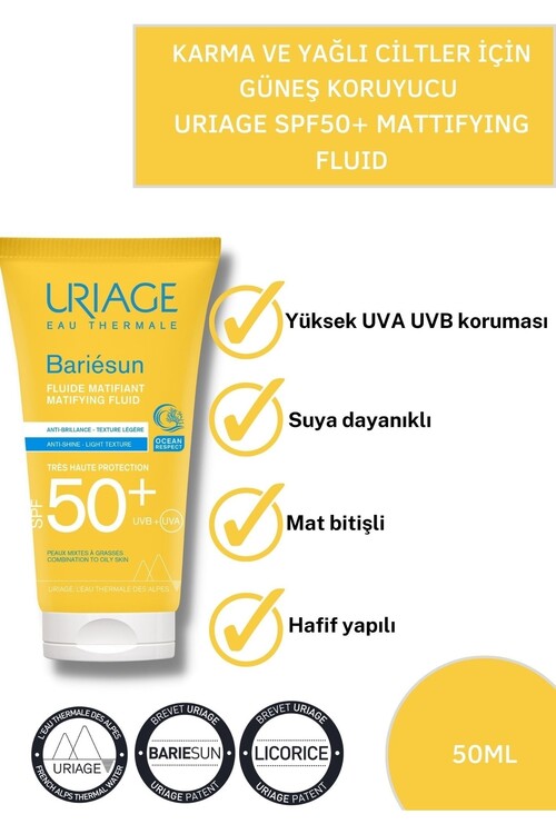 Uriage Bariesun Mat Fluid Spf50 Güneş Kremi 50ml