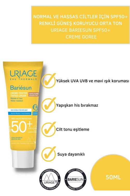 Uriage Bariesun Spf 50 Creme Doree 50 ml Orta Cilt