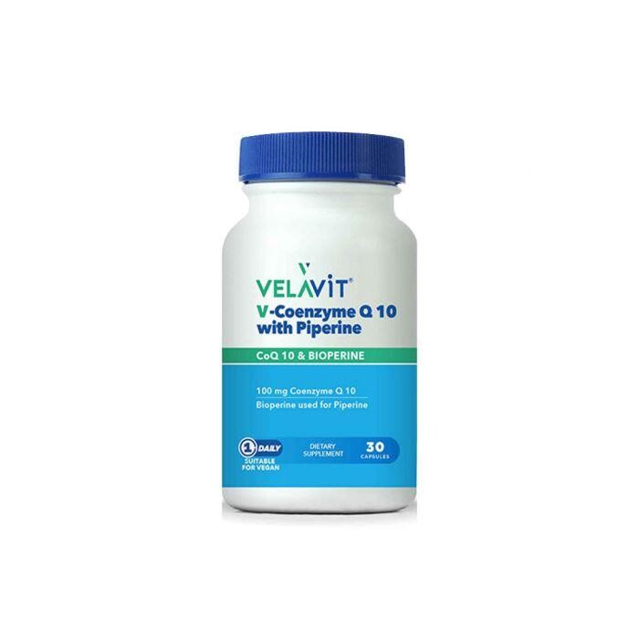 Velavit - Velavit V-Coenzyme Q10 With Piperine 30 Kapsül