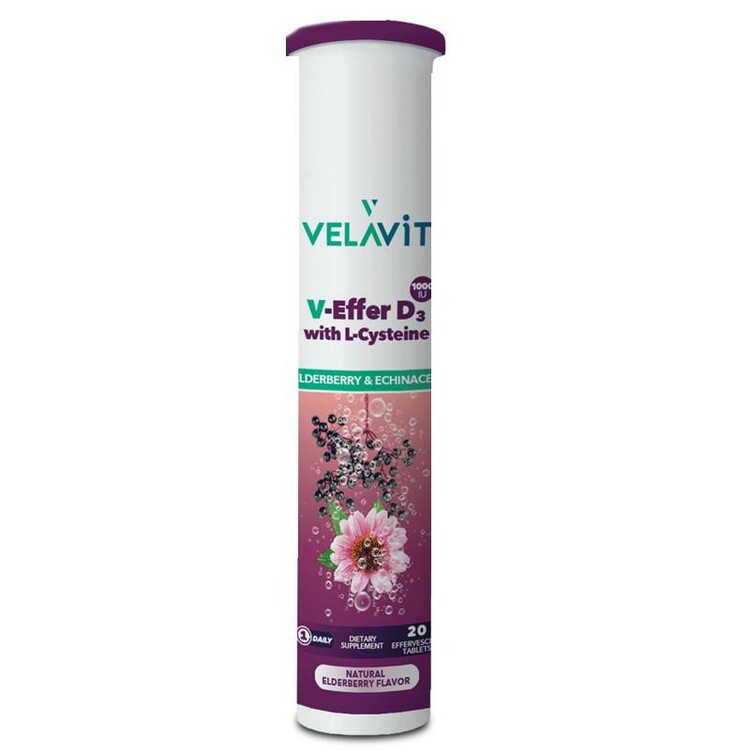Velavit - Velavit V-Effer D3 with L-Cysteine 20 Efervesan Ta