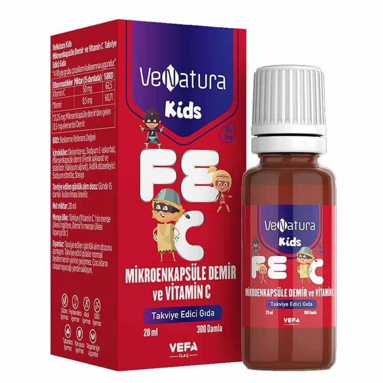 Venatura Kids Mikroenkapsüle Demir ve Vitamin C 20