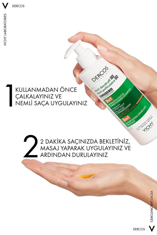 Vichy Dercos 2’si 1 Arada Kepek Karşıtı & Nemlendi