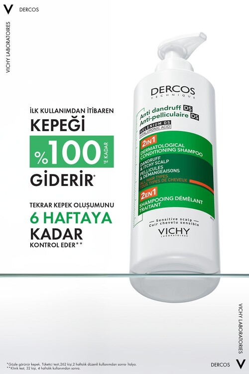 Vichy Dercos 2’si 1 Arada Kepek Karşıtı & Nemlendi