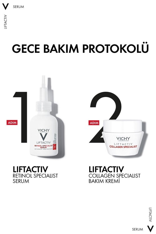 Vichy Liftactiv Retinol Specialist Derin Kırışıklık Karşıtı Serum 30ml + Collagen Specialist Kolajen