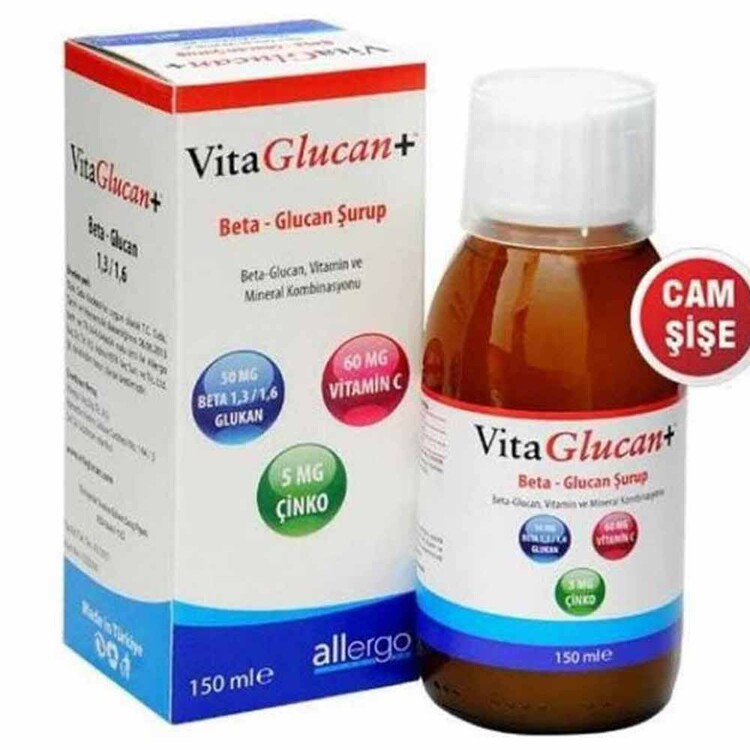 Allergo VitaGlucan Beta Glucan & C Vitamini Şurup 
