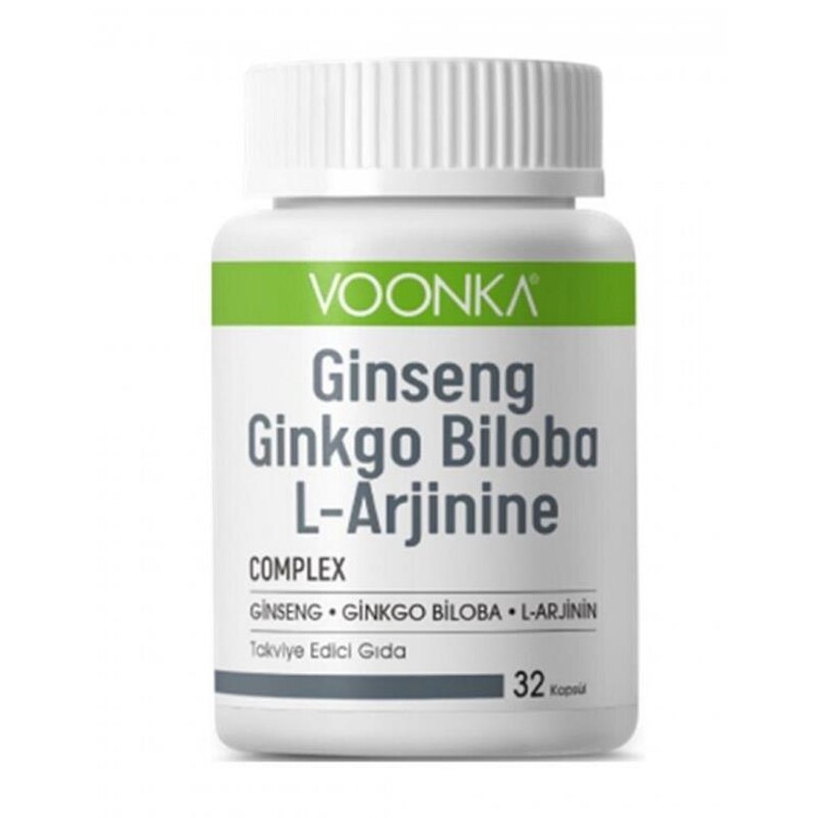 Voonka - Voonka Ginseng, Ginkgo ve L-Arjinin İçeren Takviye