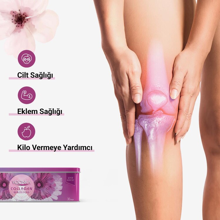 Voonka Karpuz Çilek Aromalı Kolajen 30 Saşe x2 (2 Aylık Paket) + Efervesan Tablet Hediyeli!