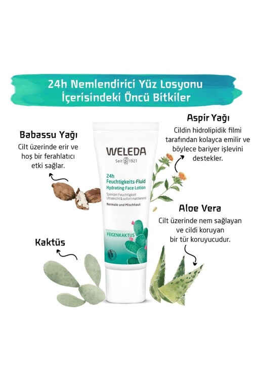 Weleda Cactus 24h Organik Nemlendirici Losyon 30ml