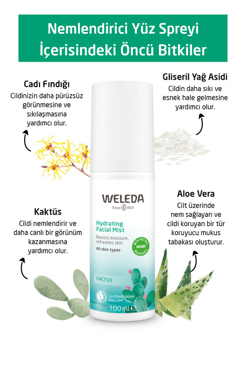 Weleda Cactus Organik Nemlendirici Sprey 100 Ml