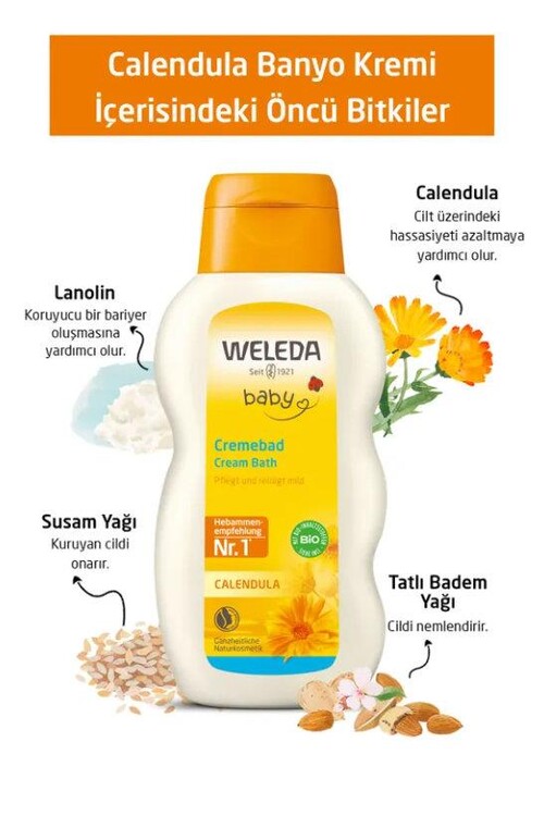 Weleda Calendula Organik Temizleyici Banyo kremi