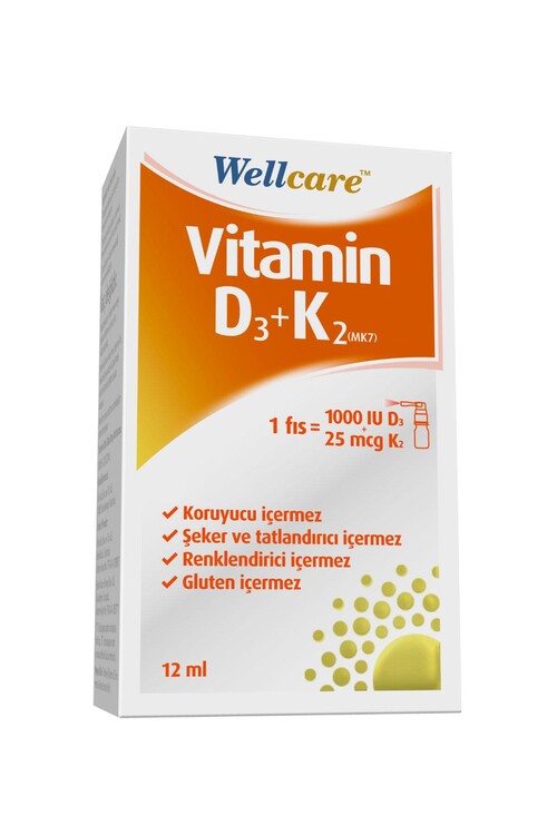 Wellcare - Wellcare D3k2 Oral Sprey 12 Ml