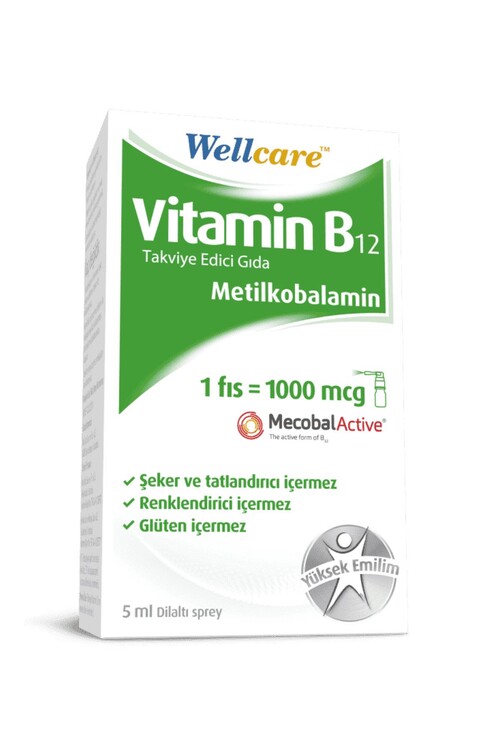 Wellcare - Wellcare Vitamin B12 Metilkobalamin 1000 Mcg 5ml