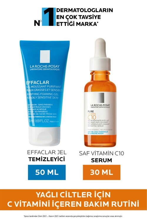 La Roche Posay - La Roche Posay Yağlı Ciltler Için C Vitamini Içeren Bakım Rutini