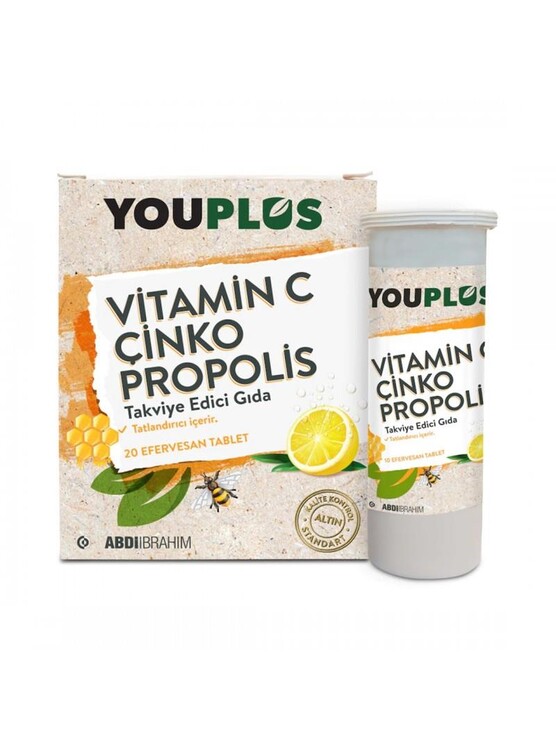 YouPlus - Youplus Vitamin C Çinko Propolis 20 Efervesan Tabl