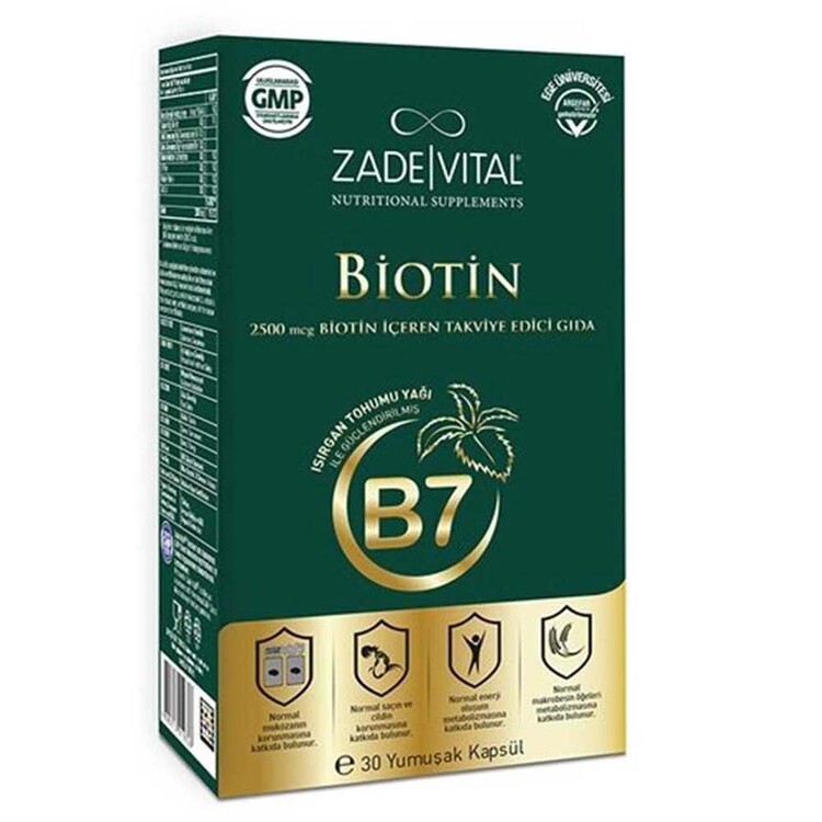 Zade Vital - Zade Vital Biotin 2500 Mcg 30 Kapsül