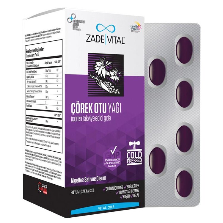 Zade Vital - Zade Vital Çörek Otu Yağı Blister 60 Kapsül