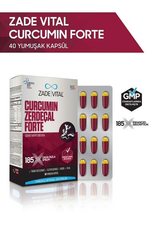 Zade Vital - Zade Vital Curcumin Forte 1000mg 40 Kapsül