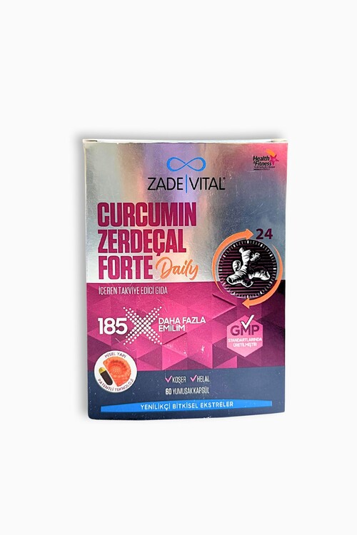 Zade Vital - Zade Vital Curcumin Zedaçal Forte Daily 60 Yumuşak