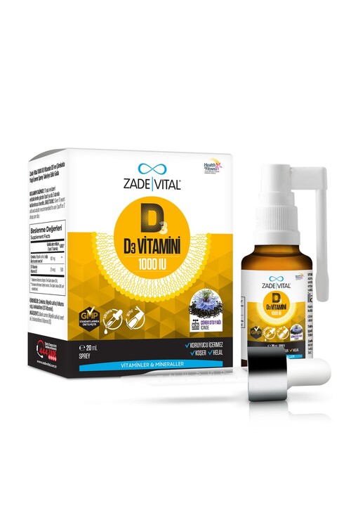 Zade Vital - Zade Vital D3 Vitamini 1000 Iu Sprey 20 Ml