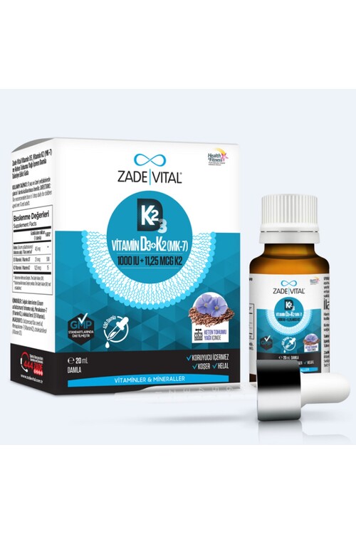 Zade Vital - Zade vital D3k2 1000 Iu Damla 20 Ml