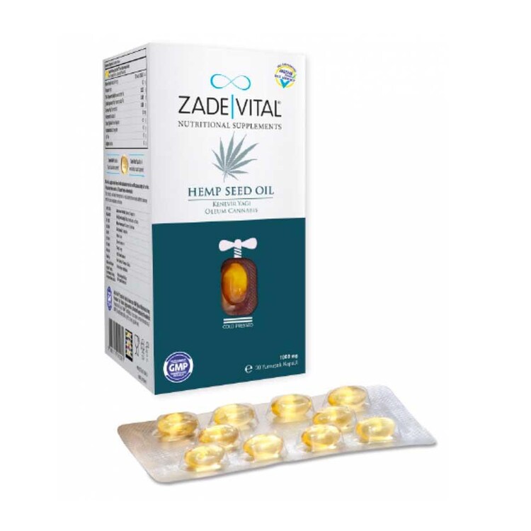 Zade Vital - Zade Vital Kenevir Tohumu Yağı 1000 mg 30 Kapsül