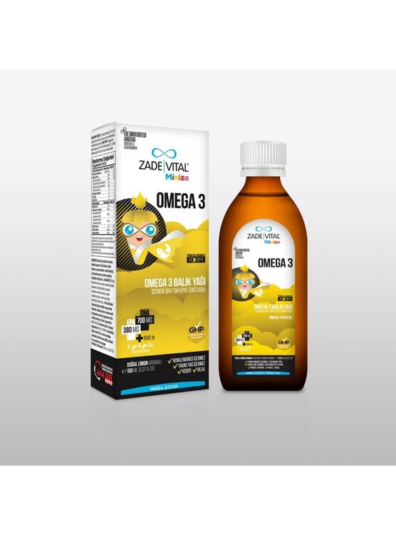 Zade Vital - Zade Vital Miniza Omega 3 Balık Yağı 150 ml