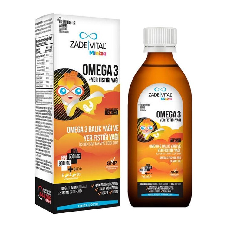 Zade Vital - Zade Vital Miniza Omega 3 - Yer Fıstığı Yağı İçere