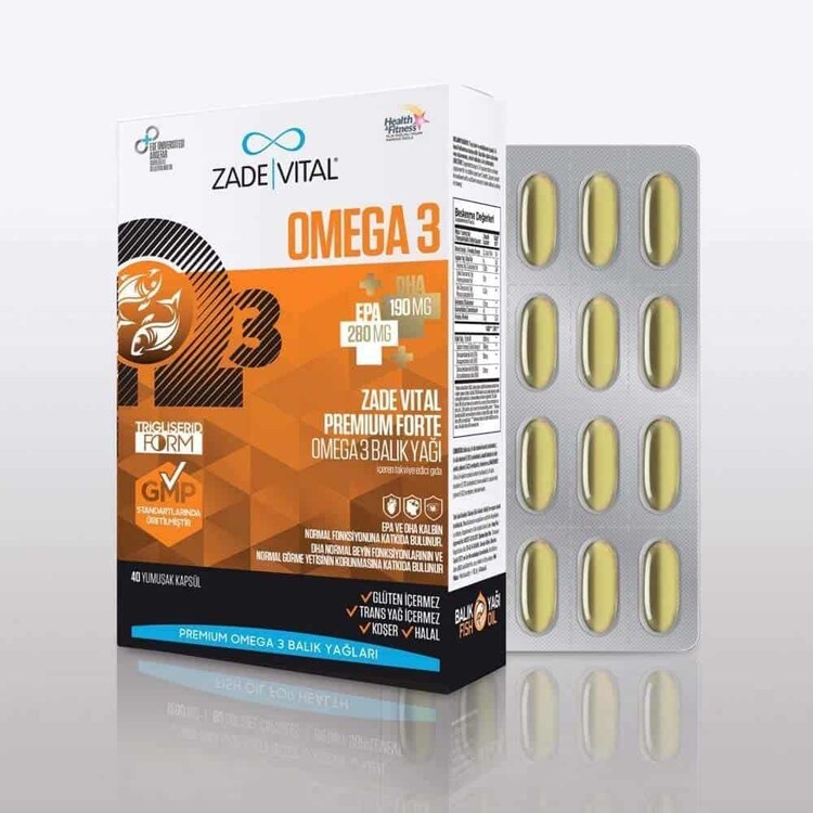 Zade Vital Omega 3 Forte 40 Yumuşak Kapsül