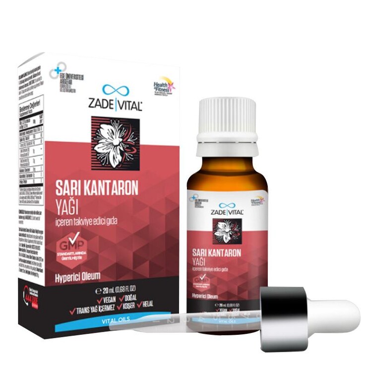 Zade Vital - Zade Vital Sarı Kantaron Yağı Cam Şişe 20ml